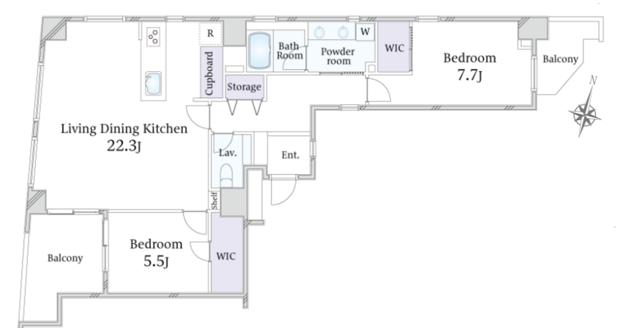 フォーシーズンズグランデ一番町の間取り図